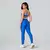 Legging Duo + Top Paula Bicolor Compressão Safira e Branco - comprar online