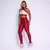 Legging Core + Top Juliana Bicolor Compressão Cereja e Off-White