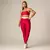Legging Duo + Top Maressa Bicolor Compressão Magenta e Champagne