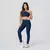 Legging Clássica + Top Julia Jacquard Felina Azul Marinho