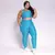 Legging Bolso + Top Clara Compressão Azul Capri