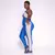 Legging Recorte + Top Kelly Bicolor Compressão Azul Índigo e Off-White na internet