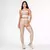 Legging Duo + Top Rafa Bicolor Compressão Champagne e Off-White