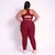 Legging Clássica + Top Jéssica Jacquard Ondinha Vinho - comprar online