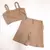 Short Bolso + Top Cris Compressão Champagne - comprar online