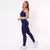 Legging Clássica + Top Cíntia Suplex Poliamida Azul Marinho - Moda Fitness Feminina no Atacado Direto da Fábrica
