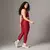 Legging Clássica + Top Clara Compressão Marsala - Moda Fitness Feminina no Atacado Direto da Fábrica