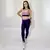 Legging Trio + Top Melina Tricolor Compressão Purpúreo - comprar online