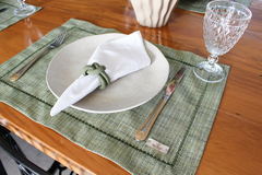 Textura Verde Oliva - Jogo americano impermeável - Moriá Home & Decor