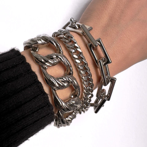 Pulseiras Mix TAY Eclipse Banhado em Ródio