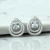 Brinco Gota Dupla com Zircônia de 5mm