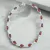 Pulseira com Zircônia Gota Vermelho