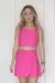 Conjunto Alfaiataria Feminino Cropped e Short Rosa - comprar online