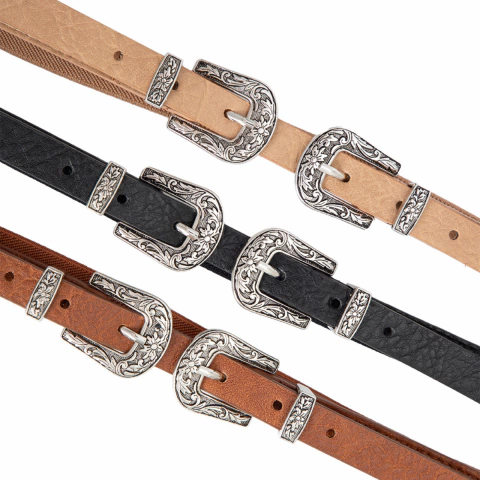 Cinto Duas Fivelas Fino