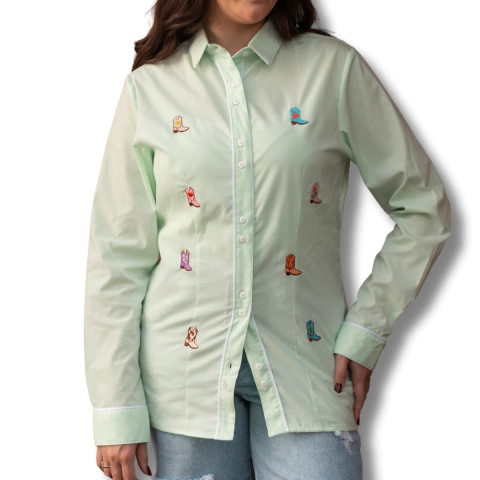 Camisa Botinhas - Menta