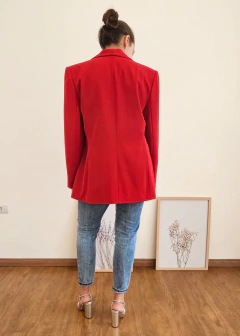 Blazer vermelho longo