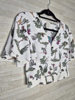 Camisa cropped estampada // PP na internet