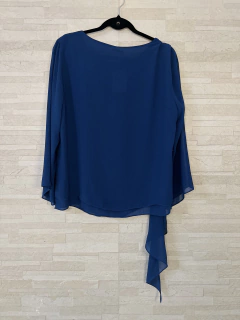 Blusa de chiffon de seda de manga longa