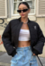 Jaqueta Cropped Bomber