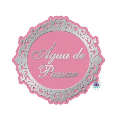 Etiqueta Relevo Redonda Água de Passar Rosa e Prata (3un)