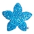 Enfeite E.V.A Flor Azul (Pacote 20UN)