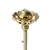 Vareta Concha Ouro Onda Bola Ouro com Strass 26x4mm (1un) - comprar online