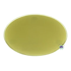 Bandeja Redonda de Vidro Luna Palha 20cm (1un)