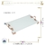 Bandeja Retangular Acsa Vidro Branco com Pé e Alça Rosé 22x12 (1un) na internet