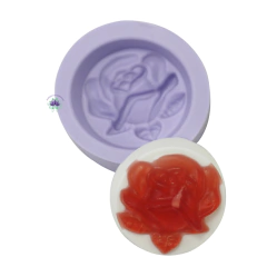 Molde Rosa com Folhas 1 Cavidade (1un)