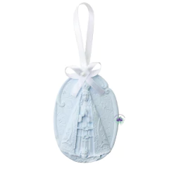 Pingente de Gesso Nossa Senhora Azul com Fita Branca (1un)