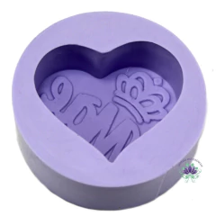 Molde Coração Mãe com Coroa 1 Cavidade (1un)