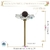 Vareta Flor Cristal Com Perolas Marrom e Strass (1un) - comprar online