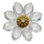 Vareta Flor Cristal Com Perolas Ouro e Strass (1un) - comprar online