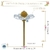 Vareta Flor Cristal Com Perolas Ouro e Strass (1un) - Império das Essências