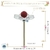 Vareta Flor Cristal Com Perolas Rosé Gold e Strass (1un) - comprar online
