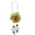 Enfeite Cordão Prata Com Flor de Tecido Creme (1un) - comprar online
