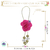 Enfeite Cordão Ouro Com Flor de Tecido Pink (1un) na internet