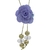 Enfeite Cordão Ouro Com Flor de Tecido Lilás (1un) - comprar online
