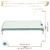 Bandeja Retângular Espelhada Késia Com Strass Prata e Pés Prata 23x12cm (1un) - comprar online