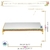 Bandeja Retângular Espelhada Késia Com Strass Ouro e Pés Ouro 23x12cm (1un) - comprar online