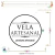 Etiqueta Redonda Transparente Vela Artesanal Preto (6un) - comprar online