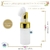 Frasco Espumador Branco e Ouro com Escova de Silícone 100ml (1un) - Império das Essências