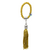 Argola cordão São Francisco dourado com pingente prata e franja dourada (un) - comprar online