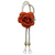 Cordão Flor Camélia Terra Cota com Pingente Dourado (un) - comprar online