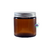 Pote De Vidro Âmbar Com Tampa Prata 100ml (un)