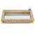 Bandeja Retangular Espelhada Onã Pedras Ouro 25x15cm (1un) - comprar online