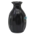 Enfeite Vaso De Cerâmica Estriado Preto 7,5x5cm (un)