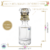 Vidro Porta Perfume Cilíndrico Com Detalhes Ouro 30ml (un) na internet