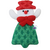 Enfeite Boneco de Neve Verde e Vermelho 14x8cm (Un)