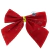 Laço Vermelho de Veludo C/ Glitter Dourado c/12 Unidades 6,5x6cm